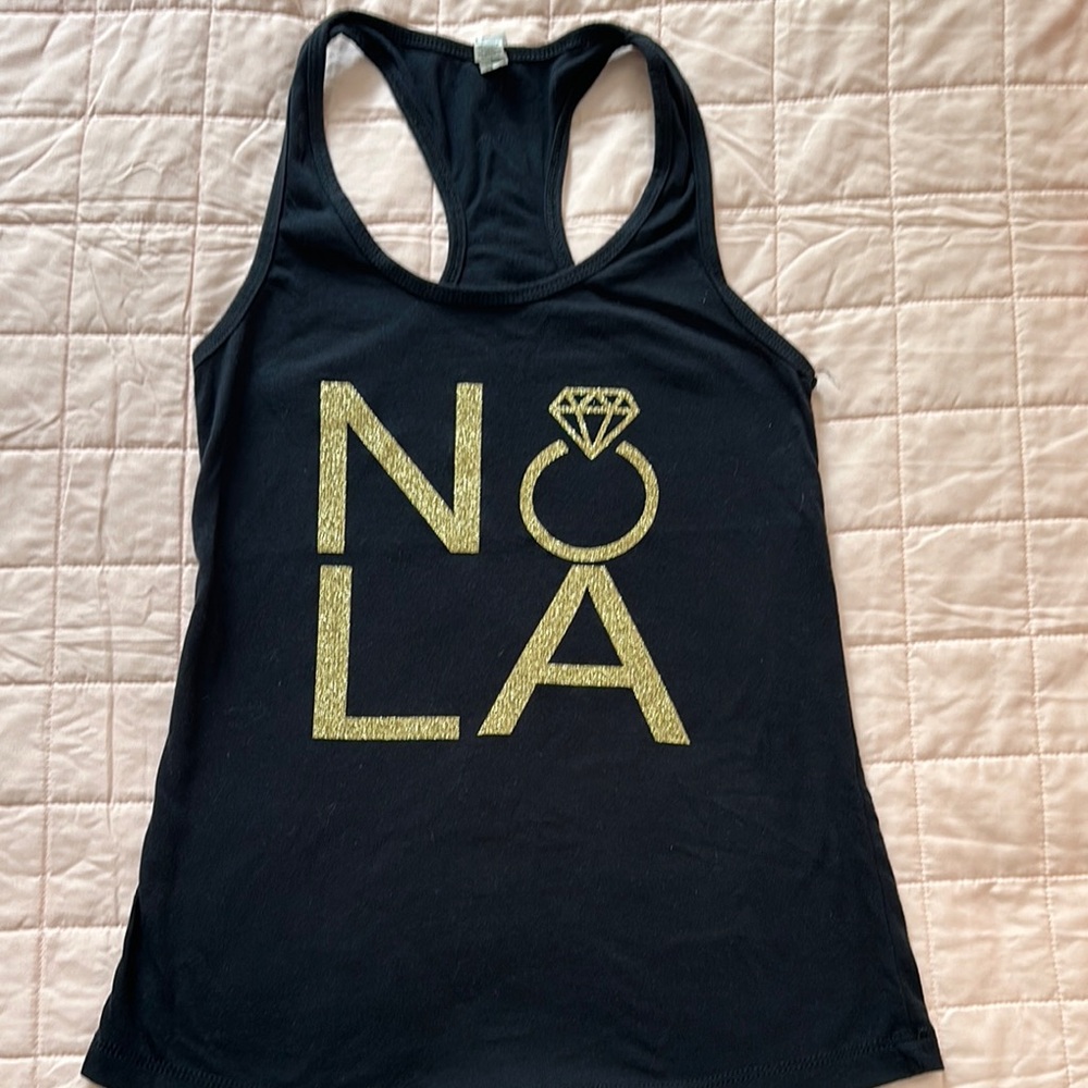 Black and Gold Women's Tank Top